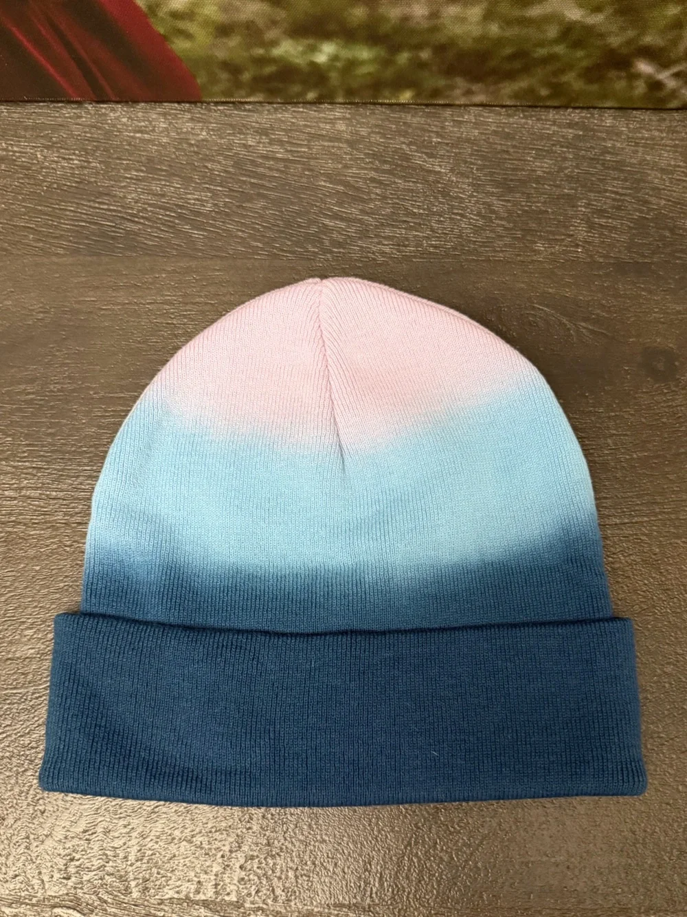 Boys Lie ombré beenie in pink, aqua and deep blue NWOT